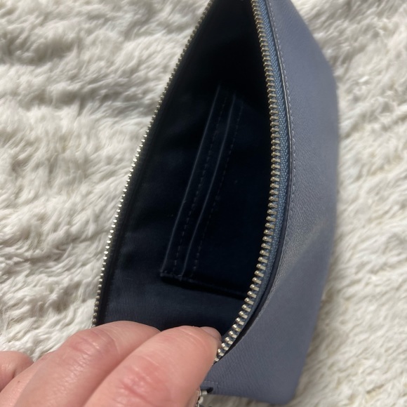 COACH Large Corner Zip Wristlet, dusty blue - Picture 2 of 2